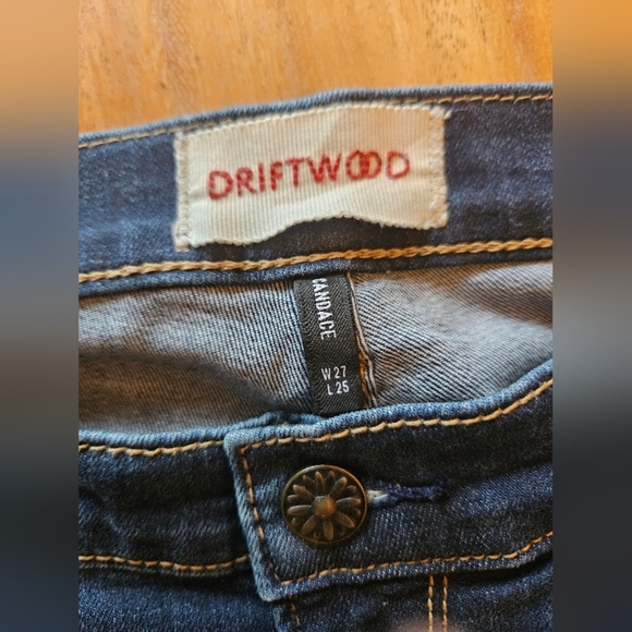 Driftwood Candace Womens Distressed Frayed Hem Jeans W27 L25 A00160 - Picture 5 of 10